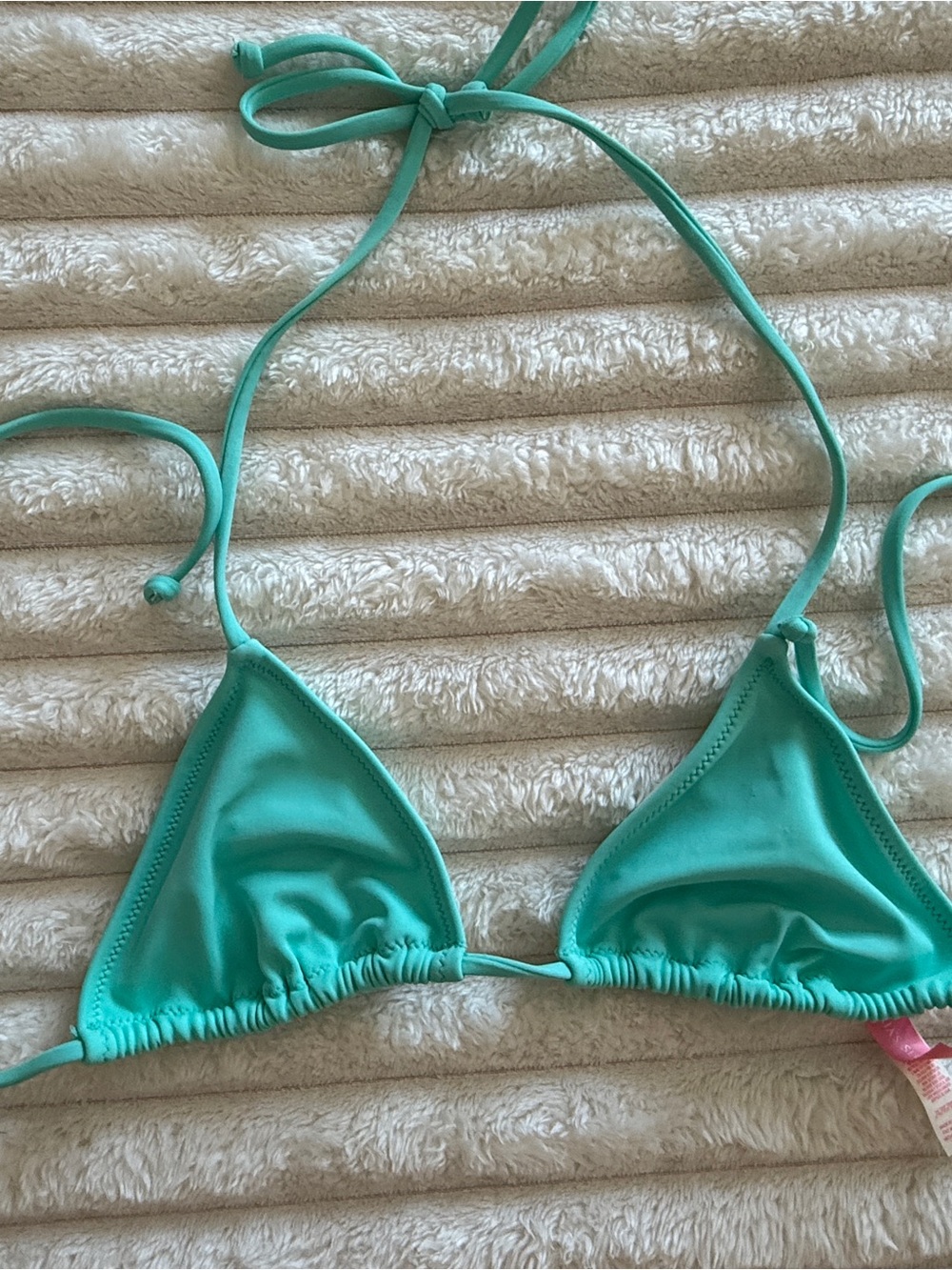 Victoria's Secret Teal Triangle String Bikini Top